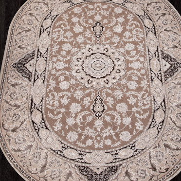 Ковер 04033B - DARK BROWN - Овал - коллекция ARMINA