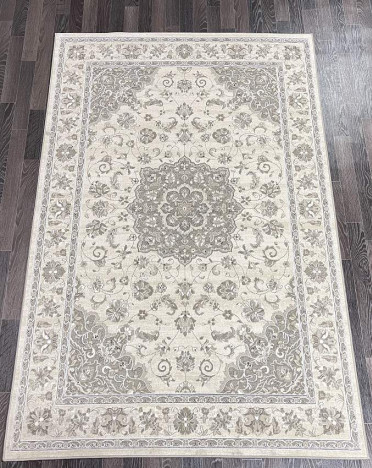 Ковер бельгийский 690246565 Fresco Palazzo (PP Heatset Высокоплотный, серый, кремовый)