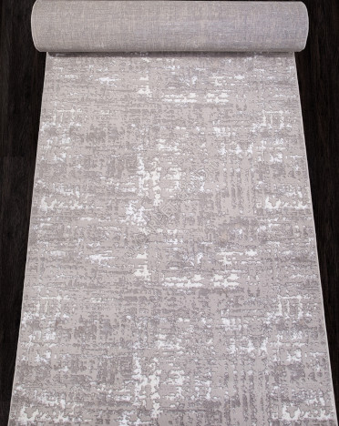 Ковер российский 8667 Меринос (PP Heatset Высокоплотный, серый, кремовый)