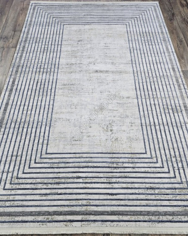 Ковер турецкий 04198A BOSTON (Вискоза, серый, голубой)